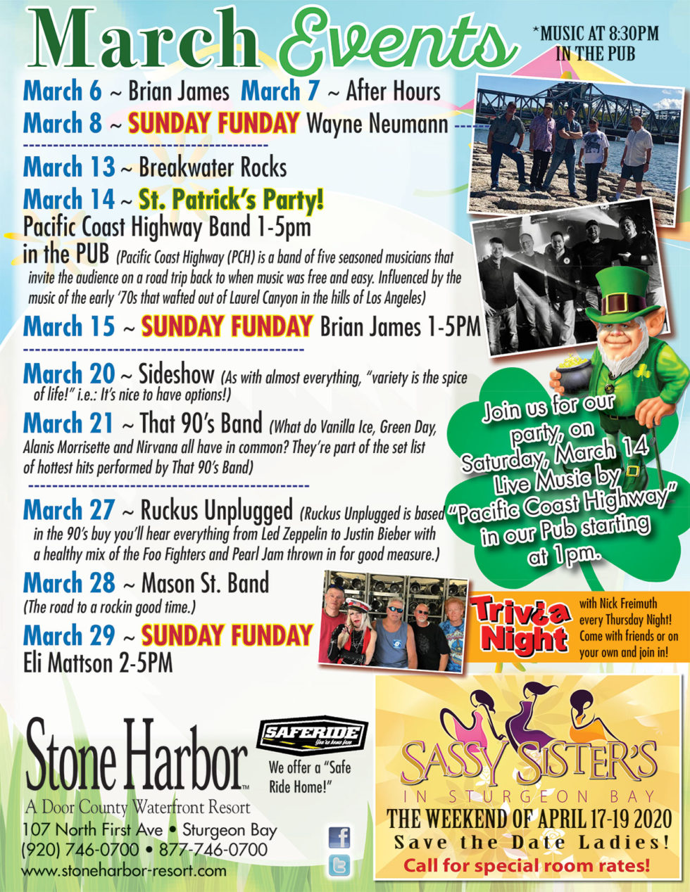 March Events 2020 Archives Stone Harbor Resort